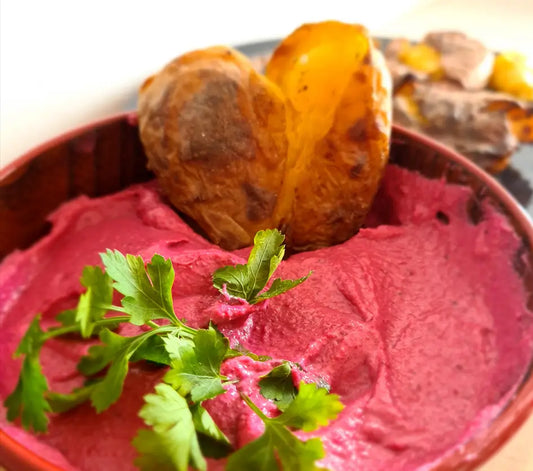 Houmous betterave et feta ultra crémeux