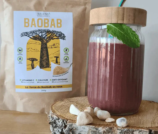 Jus de thym, cannelle, raisin et baobab.