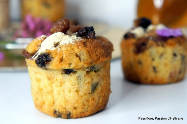 Muffins aux mûres, dattes et baobab !
